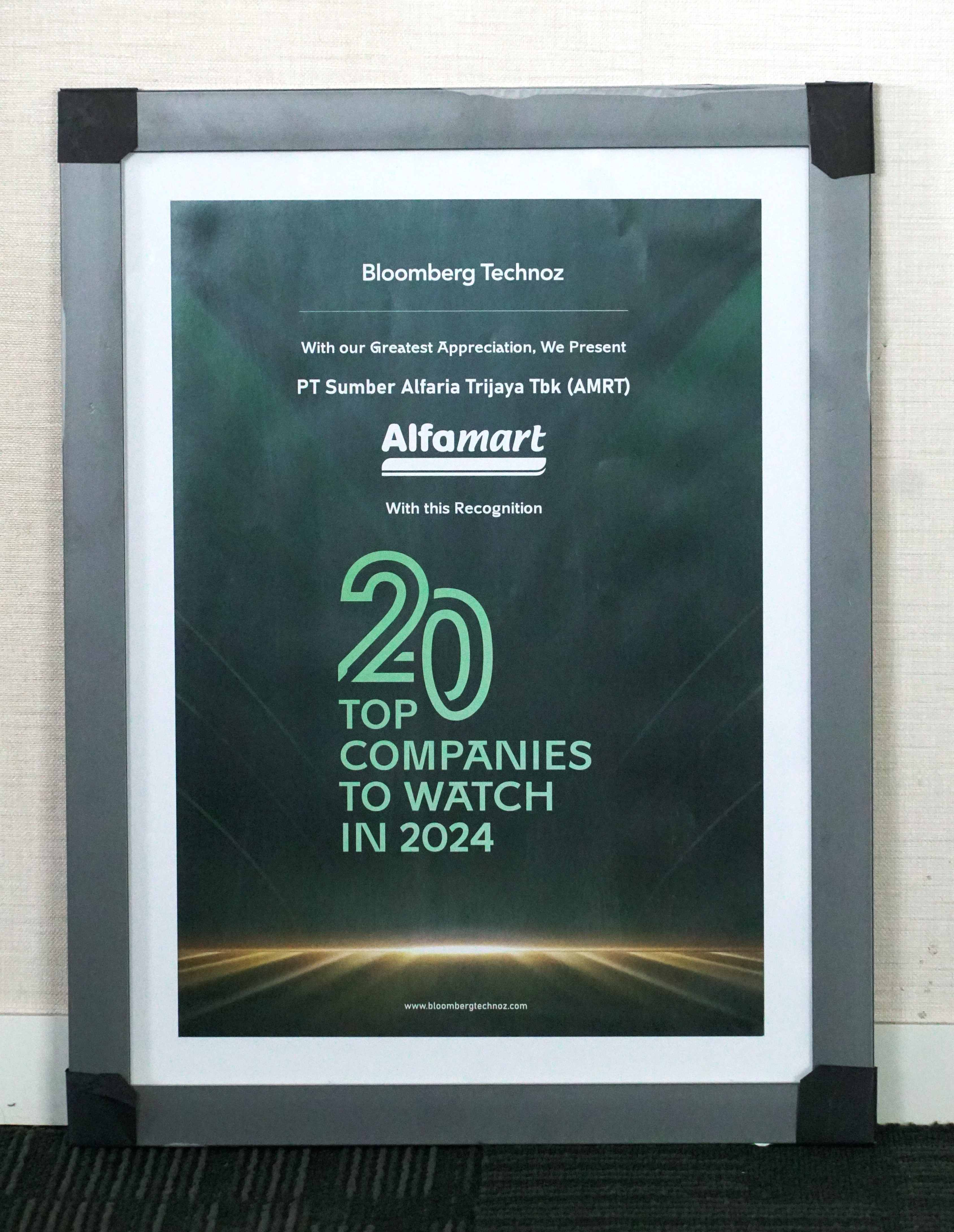 Image reward Top 20 Companies to Watch in 2024 dari Bloomberg Technoz